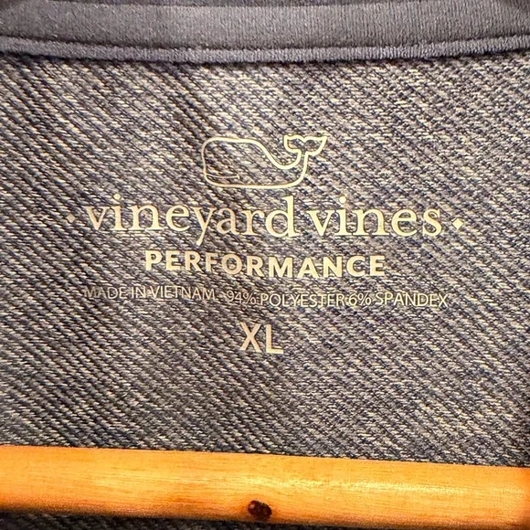 Vineyard Vines Performance Vest Blue Full Zip Sleeveless Mens XL NWT